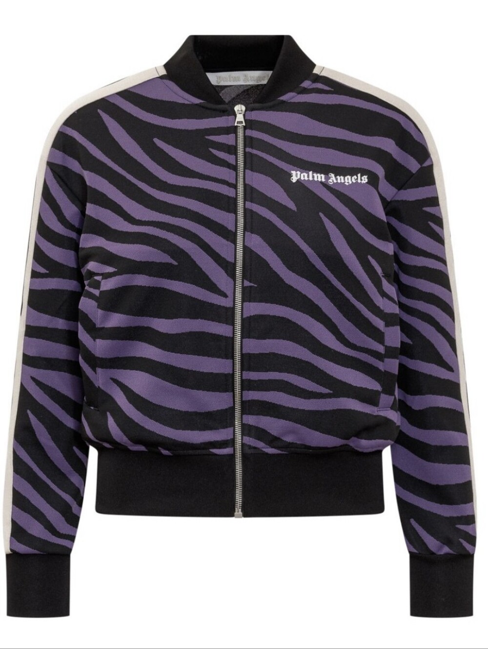 Palm Angels Women's Zebra Print Jacquard Track Jacket New Large $675